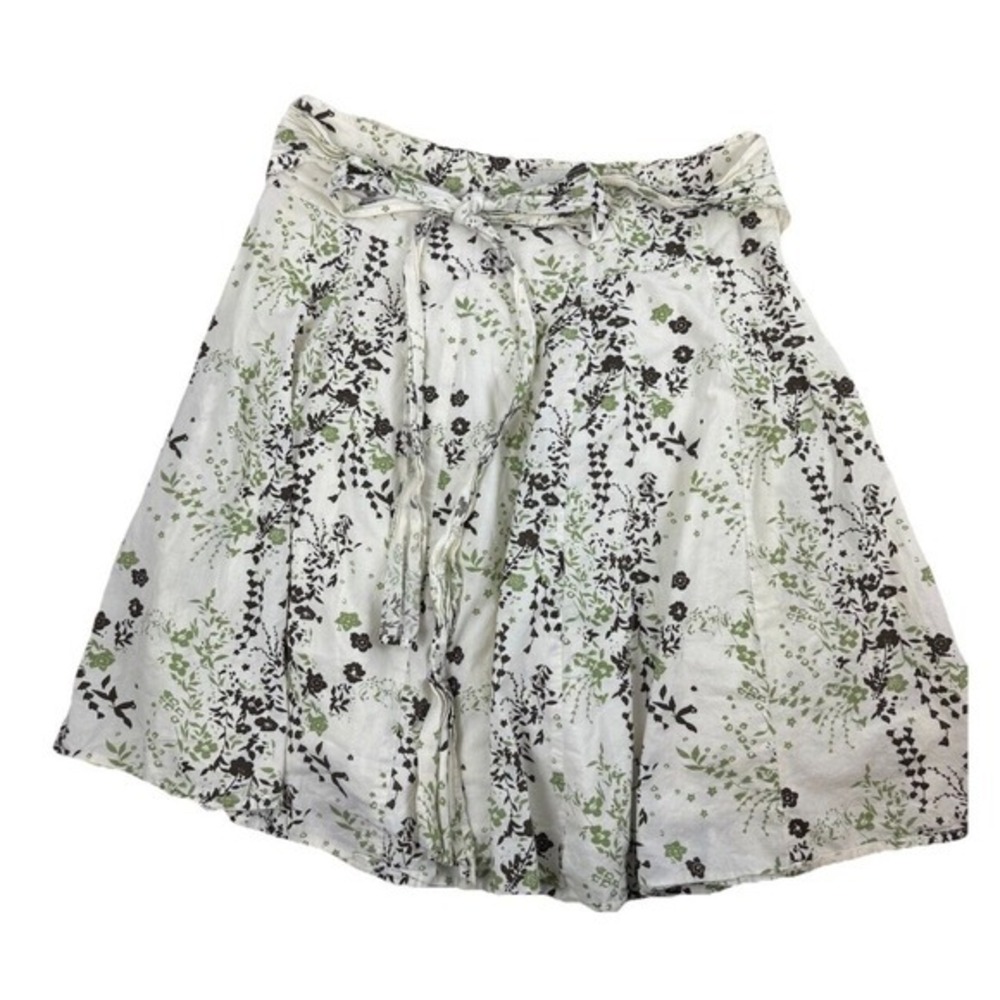 DIZZY LIZZY Womens Skirt Floral lined White/Black/green - SIZE M